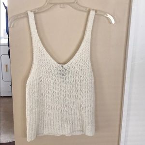 Crochet white tank